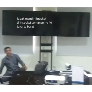 tiang bracket tv  standing plat kupu kupu dual tv 