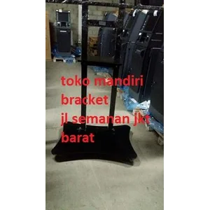 tiang bracket tv  standing plat kupu kupu dual tv 