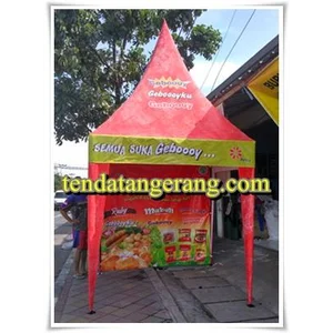 Tenda Kerucut Promosi Sablon Ukuran 2X2 Meter