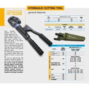 Cembre Hydraulic Cable Cutter HT-TC 026 - Hydraulic Wire Rope Cutter Cembre HT-TC026