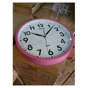 Jam Dinding Promosi Warna Merah Muda