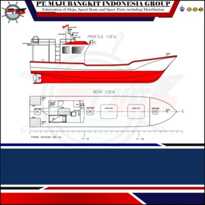 KAPAL IKAN 10 GT 13.5 METER (LEBAR 2.8 M) V2