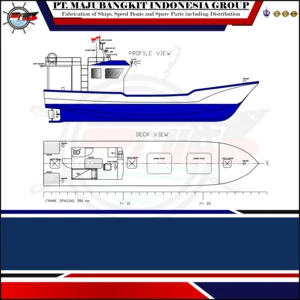 KAPAL IKAN 10 GT 13.5 METER (LEBAR 2.8 M) V2
