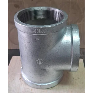 Galvanized Reducer Tee Fitting with 3 inch x 3 inch Threaded Iron