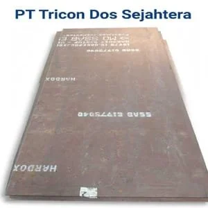 Plat Besi / Plat Baja Hardox TUFF 500 Ukuran 16 mm x 1200 x 6000