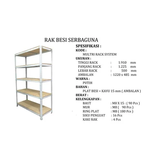 Rack Serbaguna Boltless Rack Plywood