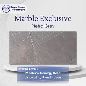 Marmer Pietra Grey Premium – Dark Grey Marble dengan White Vein Elegan untuk Interior Modern & Luxury