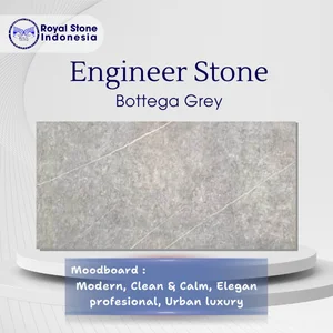 Engineered Stone Bottega Grey – Grey Marble Look Slab Modern Elegan
