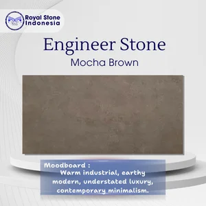 Engineer Stone Mocha Brown Matte – Solid Surface Industrial Slab