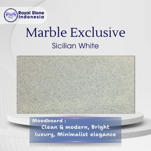 Batu Marmer Sicilian White Premium – Elegant White Crystal Marble Slab
