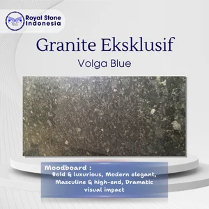 Batu Granit Volga Blue – Batu Granit Hitam Premium dengan Aksen Biru Elegan untuk Interior & Eksterior
