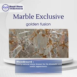 Golden Fusion Stone – Batu Premium Artistik dengan Corak Gold Fusion Luxury