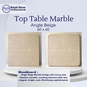Top Table Marble Angle Beige 60x60