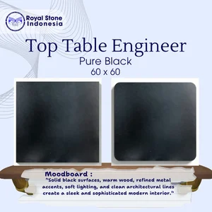 Top Table Engineer 60 x 60 Pure Black