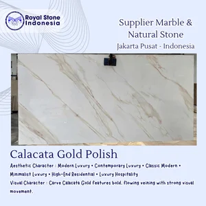 Top Table Engineered Stone Calacata Gold Polish 60x60