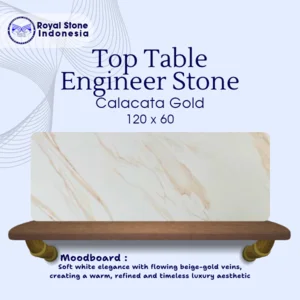 Top Table Premium Motif marmer White Beige Vein 120 x 60 cm