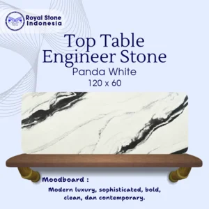 Top Table Panda White Polish 120 x 60 cm