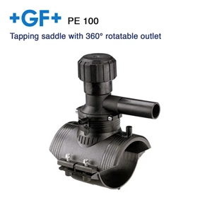 Tapping saddle with 360° rotatable outlet Electrofusion PE100 SDR11 63x63mm