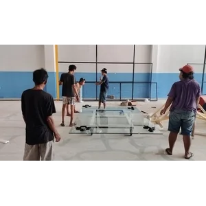 Tiang Gawang Futsal Portable Besi 3"in Full 2×3× 1m 