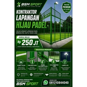 Rumput Sintetis Lapangan Padel Terpasang Indonesia