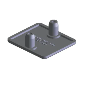 Tutup Ujung Aluminium EC8 24 x 27mm Hitam