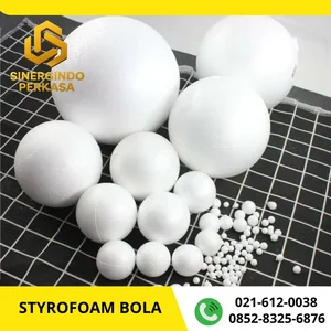 Styrofoam bola / styrofoam bulat / butiran styrofoam bulat besar beragam ukuran