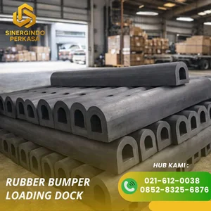 Rubber / karet loading dock penahan benturan tipe D ukuran 15 x 15 x 100cm