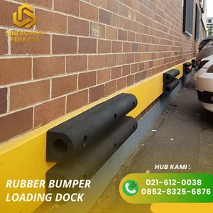 Rubber loading dock tipe D / karet peredam benturan ukuran 12 x 10 x 100cm