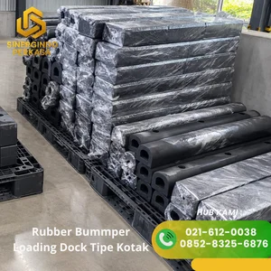 Rubber fender loading dock kotak / karet peredam benturan tipe kotak ukuran 12 x 12 x 100cm
