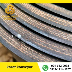 Karet belt conveyor belt serat benang