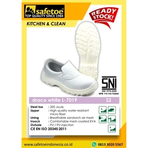 Sepatu  Safety Wanita Draco White L-7019