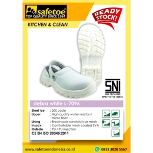 Sepatu Safety Merk Safetoe Debra White L-7096
