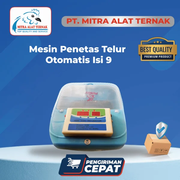 Mesin Penetas Telur Otomatis isi 9