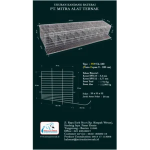 Kandang Kawat Baterai 9 Pintu isi 9 Ekor