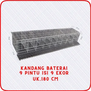 Kandang Kawat Baterai 9 Pintu isi 9 Ekor