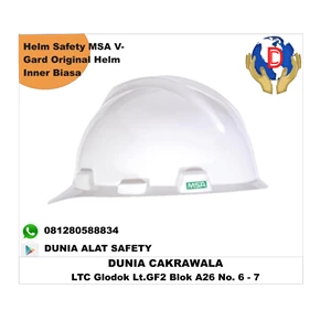 Helm MSA V-Gard Original + Inner Fastrack Original  Berkualitas HUB atau WA 