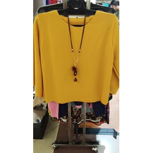 Baju Atasan Wanita Lliliy scuba kuning