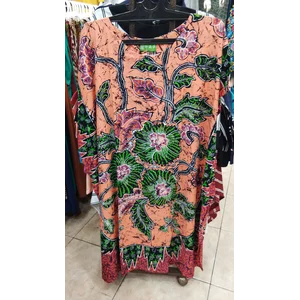 Daster Lowo Bermotif Bunga Berwarna Peach