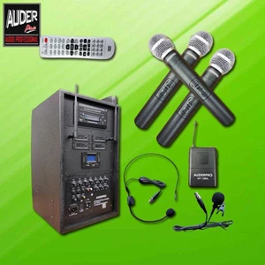 Speaker Portable Amplifier Speaker Wireless Auderpro Ap-1284Pa (Dvd + Usb)