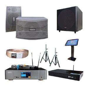 Sound System Karaoke D8: Mixer + Speaker Auderpro 8 Inch + Subwoofer 12 Inch