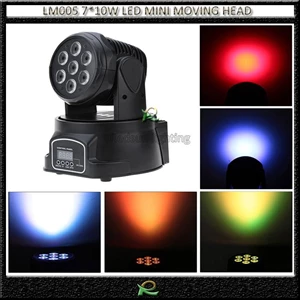 Lampu moving head beam light full color LED 7*10W LM005 
