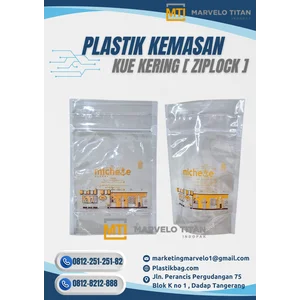 Standing Pouch Premium – Klip Zipper Garis Putus-Putus & Branding Eksklusif