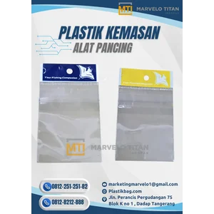 Plastik Kemasan OPP Alat Pancing – Bening Kristal Header Gantung Seal Lem & Cetak Custom