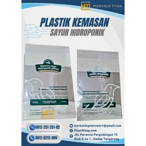 Plastik Kemasan Sayur Hidroponik OPP – Gusset Bawah Lubang Angin (Pond) & Cetak Custom