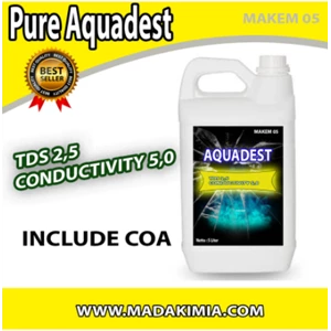  Aquades Distilled Water (Air Suling) 5L 