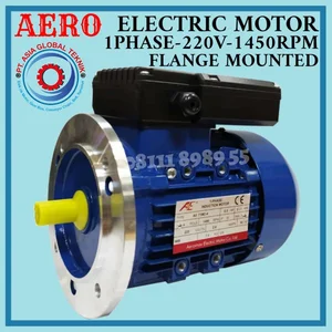 AERO ELECTRIC MOTOR SINGLE PHASE 1HP/0.75KW/4POLE/220V/B5