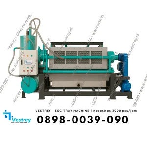 MESIN EGG TRAY VESTREY KAPASITAS 3000 pph + Pengering Matahari