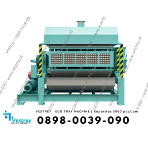 MESIN EGG TRAY VESTREY KAPASITAS 5000 pph + Pengering Matahari