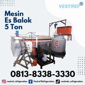 Mesin Es Balok VESTREF MEB 050 Kapasitas 5 Ton