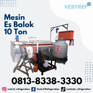 Mesin Es Balok VESTREF MEB 100 Kapasitas 10 Ton